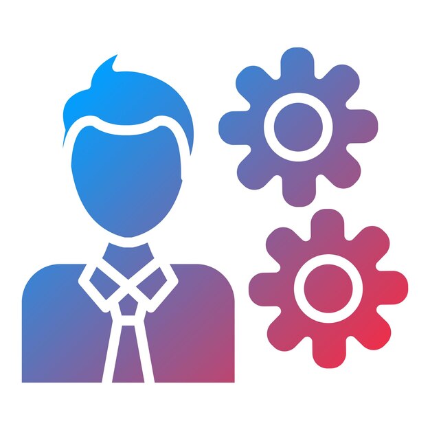 Estilo del icono de diseño vectorial de recursos humanos