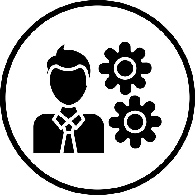 Estilo del icono de diseño vectorial de recursos humanos