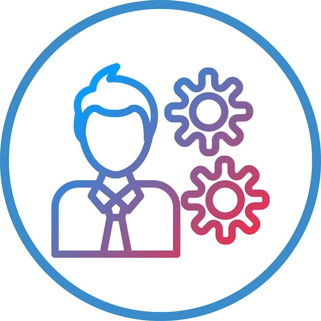 Estilo del icono de diseño vectorial de recursos humanos