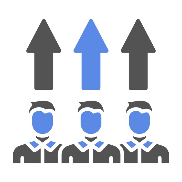 Estilo del icono de diseño vectorial de recursos humanos
