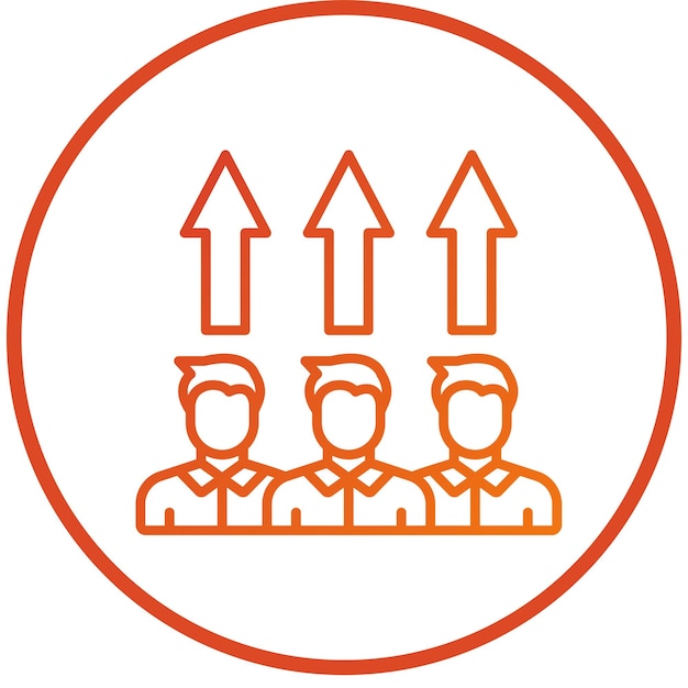 Estilo del icono de diseño vectorial de recursos humanos