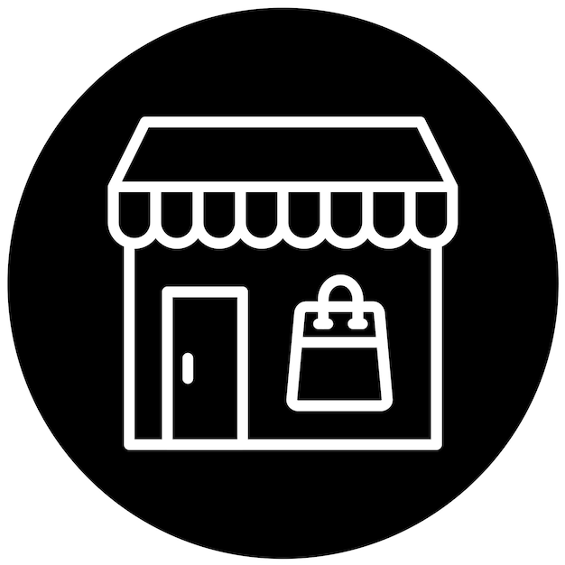 Estilo de icono de diseño vectorial de RetailShop