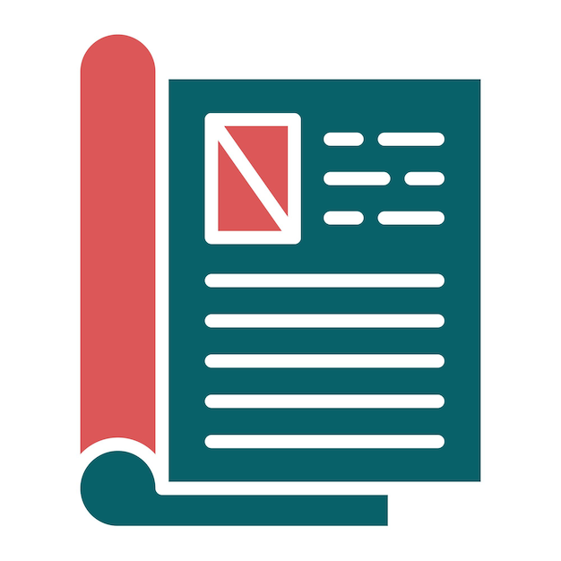 Estilo de icono de diseño vectorial de la revista