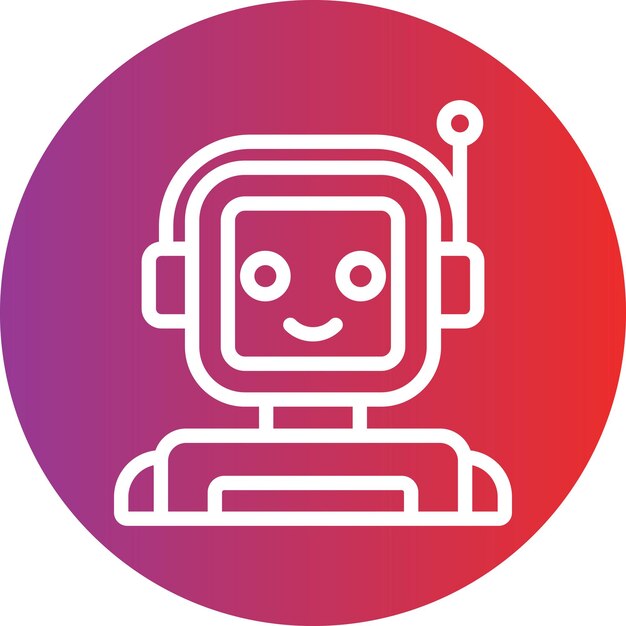 Estilo de icono de diseño vectorial de robótica