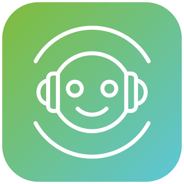 Estilo de icono de diseño vectorial de robótica