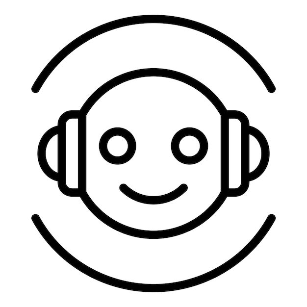Estilo de icono de diseño vectorial de robótica