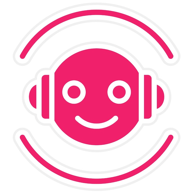 Estilo de icono de diseño vectorial de robótica