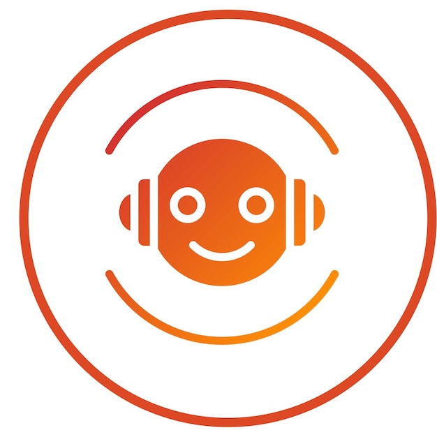 Estilo de icono de diseño vectorial de robótica