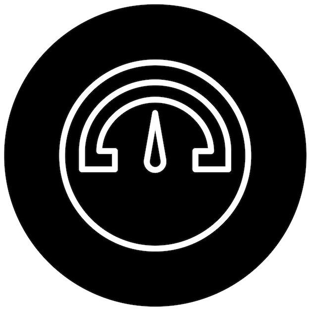 Estilo del icono de diseño vectorial de RPM