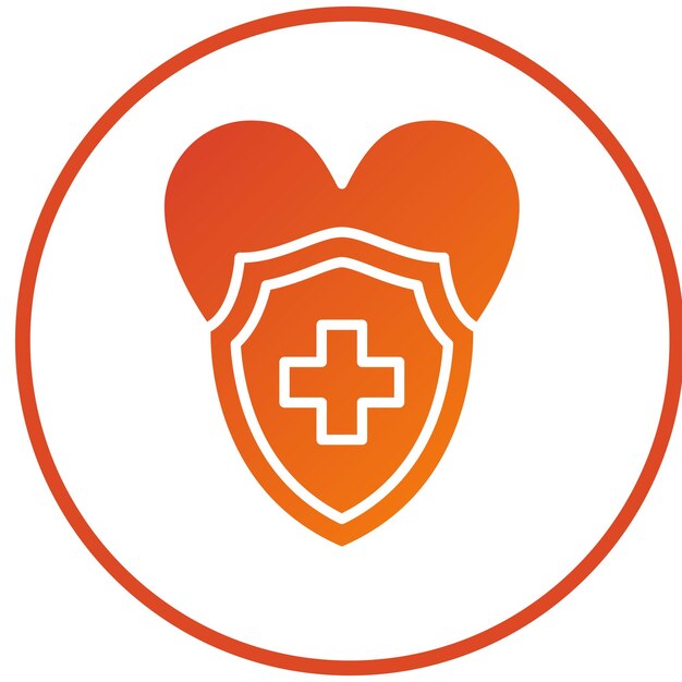 Estilo de icono de diseño vectorial de salud y seguridad