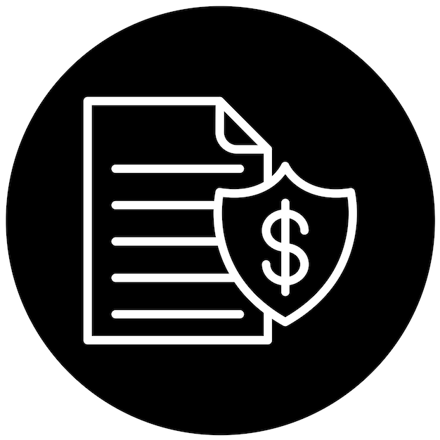 Estilo de icono de diseño vectorial seguro para impuestos