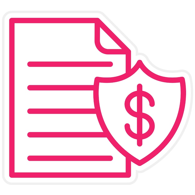 Estilo de icono de diseño vectorial seguro para impuestos