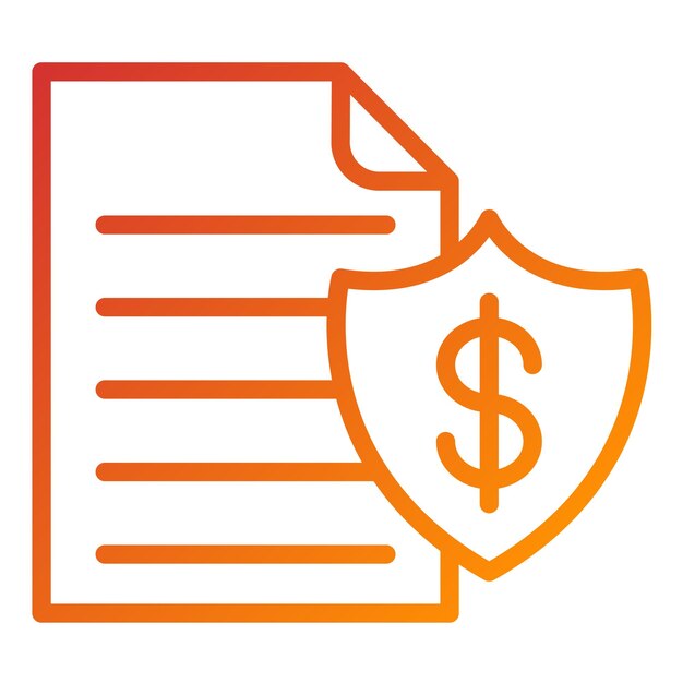 Estilo de icono de diseño vectorial seguro para impuestos