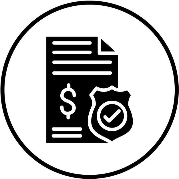 Estilo del icono de diseño vectorial de seguros