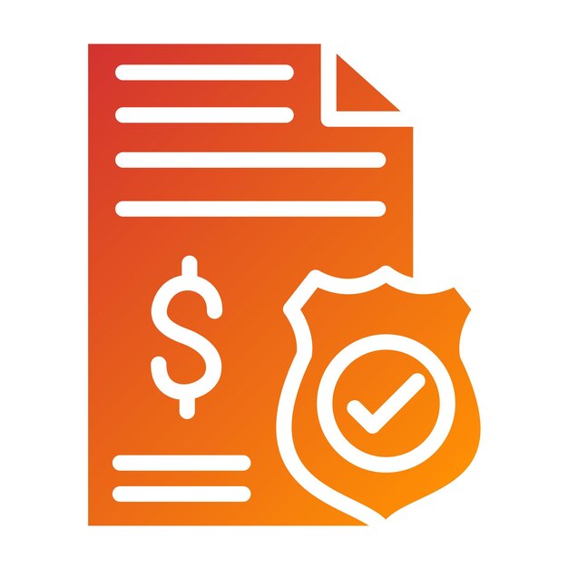 Estilo del icono de diseño vectorial de seguros