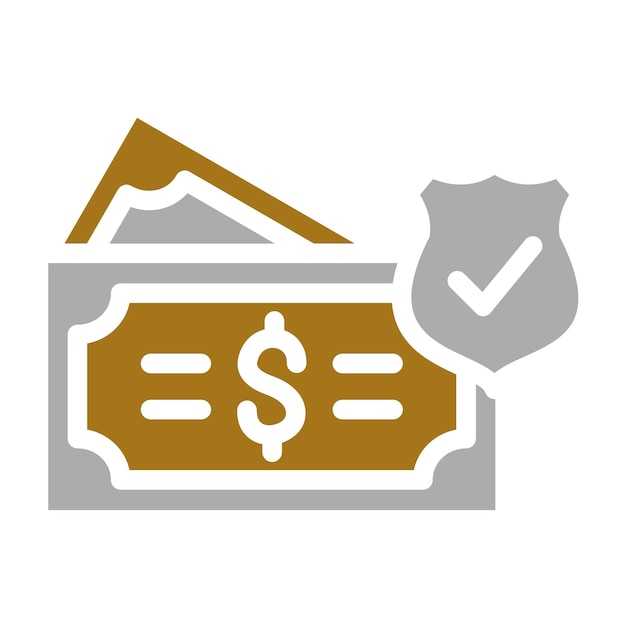 Estilo del icono de diseño vectorial de seguros