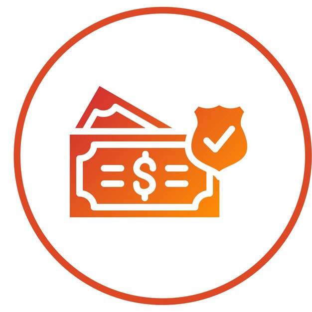 Estilo del icono de diseño vectorial de seguros