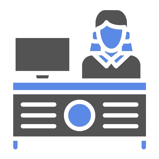 Estilo de icono de diseño vectorial de ServiceDesk