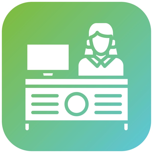 Estilo de icono de diseño vectorial de ServiceDesk