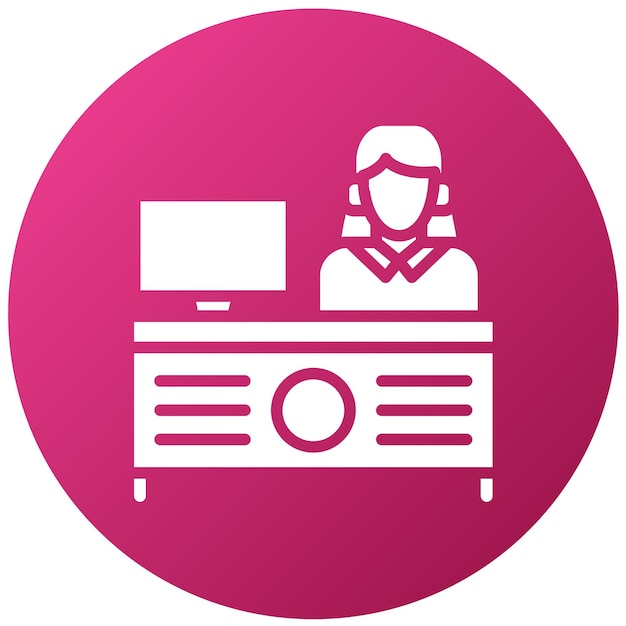 Estilo de icono de diseño vectorial de ServiceDesk