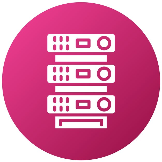 Estilo de icono de diseño vectorial del servidor Rackmount