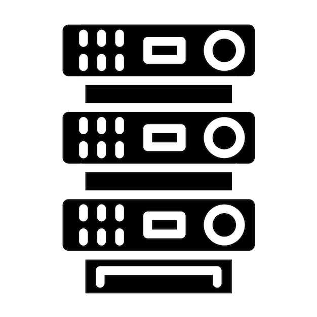 Estilo de icono de diseño vectorial del servidor Rackmount