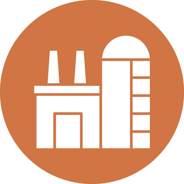 Estilo de icono de diseño vectorial de silo