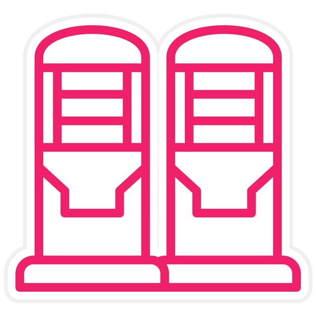 Estilo de icono de diseño vectorial de silo