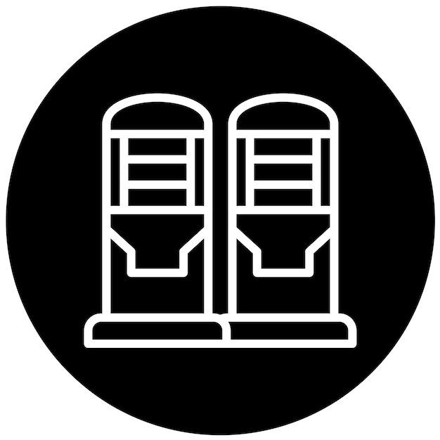 Estilo de icono de diseño vectorial de silo