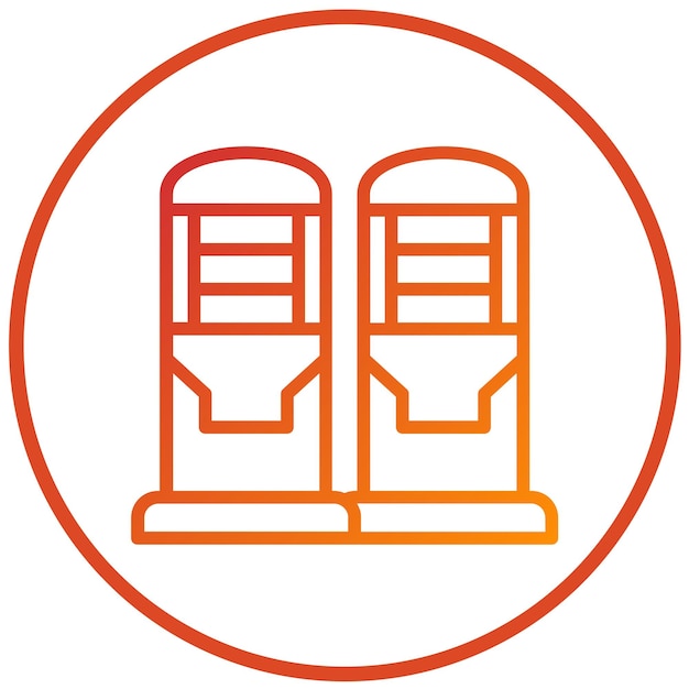 Estilo de icono de diseño vectorial de silo