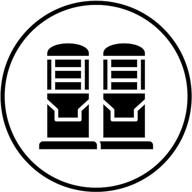 Estilo de icono de diseño vectorial de silo