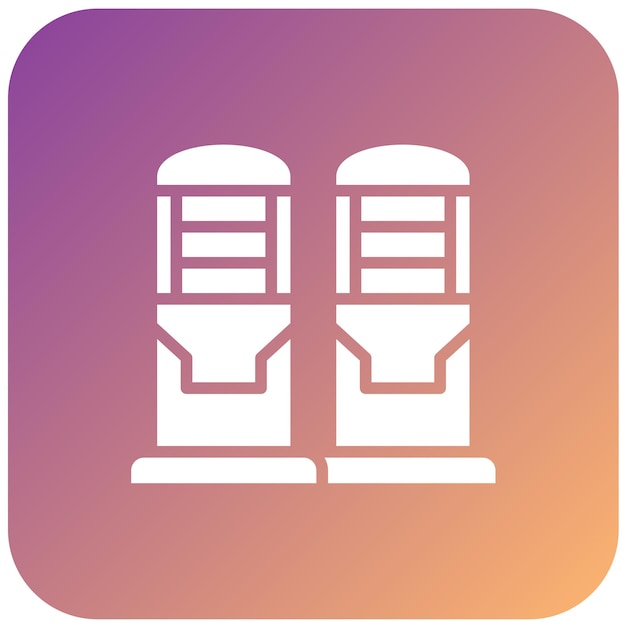 Estilo de icono de diseño vectorial de silo