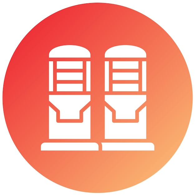 Estilo de icono de diseño vectorial de silo