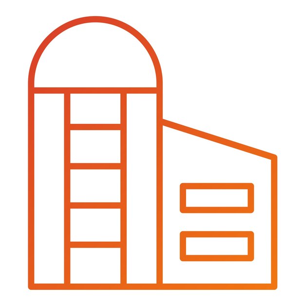 Estilo de icono de diseño vectorial de silo