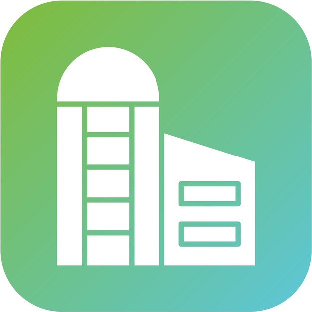 Estilo de icono de diseño vectorial de silo