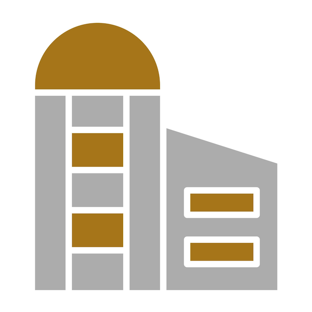 Estilo de icono de diseño vectorial de silo