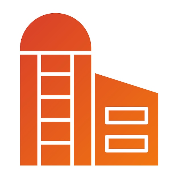 Estilo de icono de diseño vectorial de silo