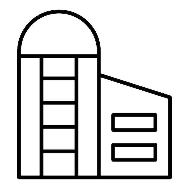 Estilo de icono de diseño vectorial de silo