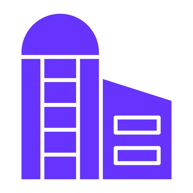 Estilo de icono de diseño vectorial de silo