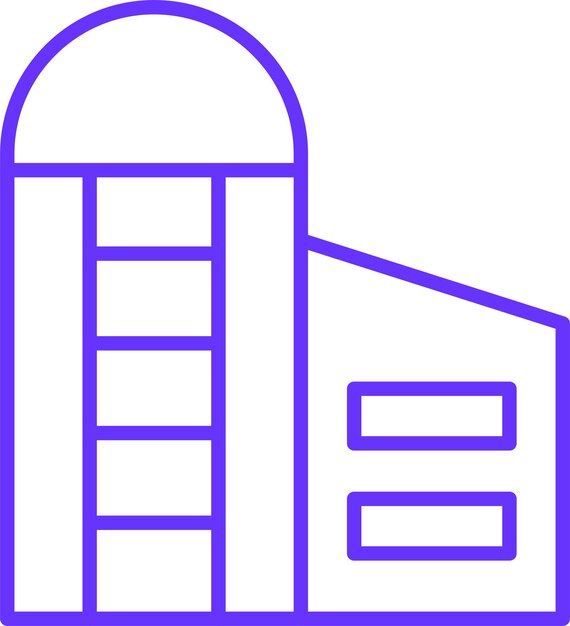 Estilo de icono de diseño vectorial de silo