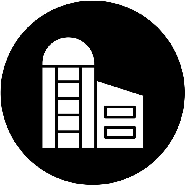 Estilo de icono de diseño vectorial de silo