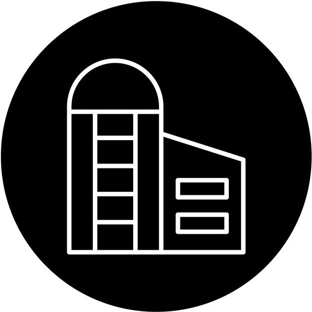 Estilo de icono de diseño vectorial de silo