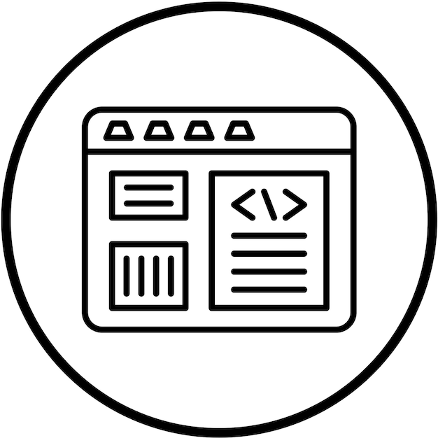 Estilo de icono de diseño vectorial del sitio web