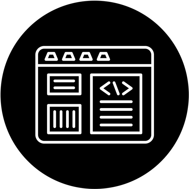 Estilo de icono de diseño vectorial del sitio web