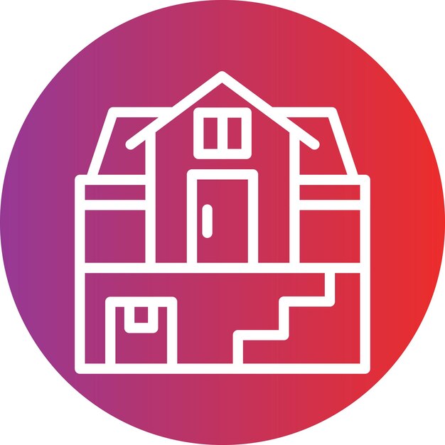 Estilo de icono de diseño vectorial del sótano