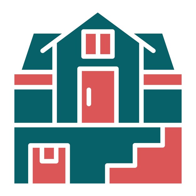 Estilo de icono de diseño vectorial del sótano