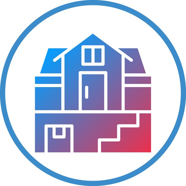 Estilo de icono de diseño vectorial del sótano