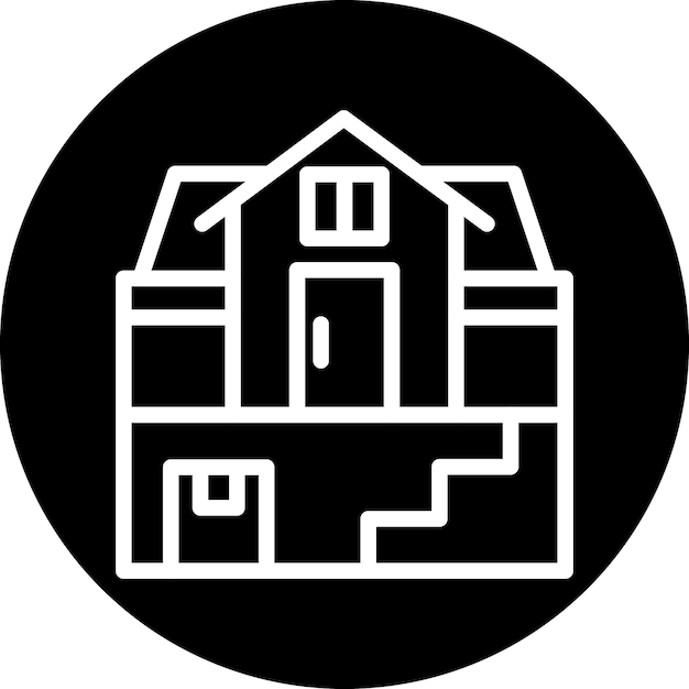 Estilo de icono de diseño vectorial del sótano