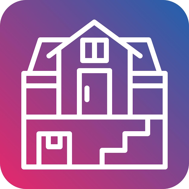 Estilo de icono de diseño vectorial del sótano