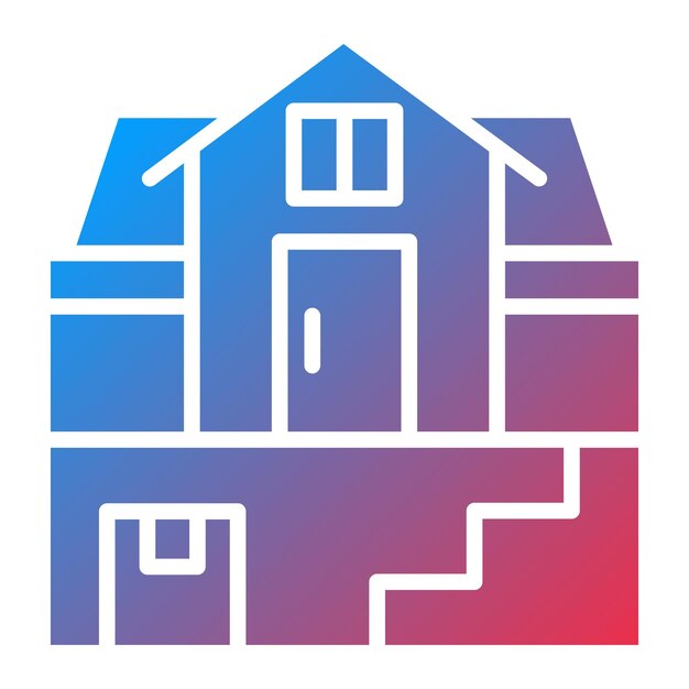 Estilo de icono de diseño vectorial del sótano